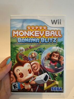 Super Monkey Ball: Banana Blitz for Wii - Blue/White Case Untested